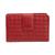 color Red, Mancini Leather Goods | Women's Basket Weave Collection RFID Secure Mini Clutch Wallet