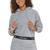 商品Calvin Klein | Women's Logo Elastic Long-Sleeve Pullover Velour Hoodie颜色Pearl Grey Heather