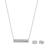 Michael Kors | Tapered Baguette Bar Pendant and Earrings Gift Set, 颜色Silver