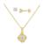 颜色: Gold, Giani Bernini | 2-Pc. Set Cubic Zirconia Swirl Pendant Necklace & Solitaire Stud Earrings in 18k Gold-Plated Sterling Silver, Created for Macy's
