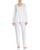 Hanro | Moments Lace-Trim Cotton Long Sleeve Pajama Set, 颜色White