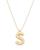 颜色: S, Bloomingdale's | Helium Initial Pendant Necklace in 14K Gold, 16"-18"