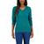 商品Karen Scott | Women's Cable V-Neck Long Sleeve Sweater, Created for Macy's颜色Marine Green