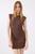 商品Urban Outfitters | UO Tatum Smocked Mini Dress颜色Chocolate