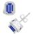 商品第1个颜色White Gold, Macy's | Tanzanite (1-1/10 Ct. t.w.) and Diamond (1/5 Ct. t.w.) Halo Stud Earrings