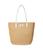 Ralph Lauren | Brie Leather-Trim Straw Medium Tote Bag, 颜色Natural/White