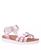 颜色: Pink Metallic, Nina | Big Girls Lacey Season Fastening Strap Sandals