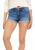 color Passe, Celebrity Pink | Junior's 3 Inch Mid Rise Roll Cuff Shorts