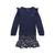 商品Ralph Lauren | Chambray & Fleece Sweatshirt Dress (Little Kids)颜色Newbury Floral/French Navy