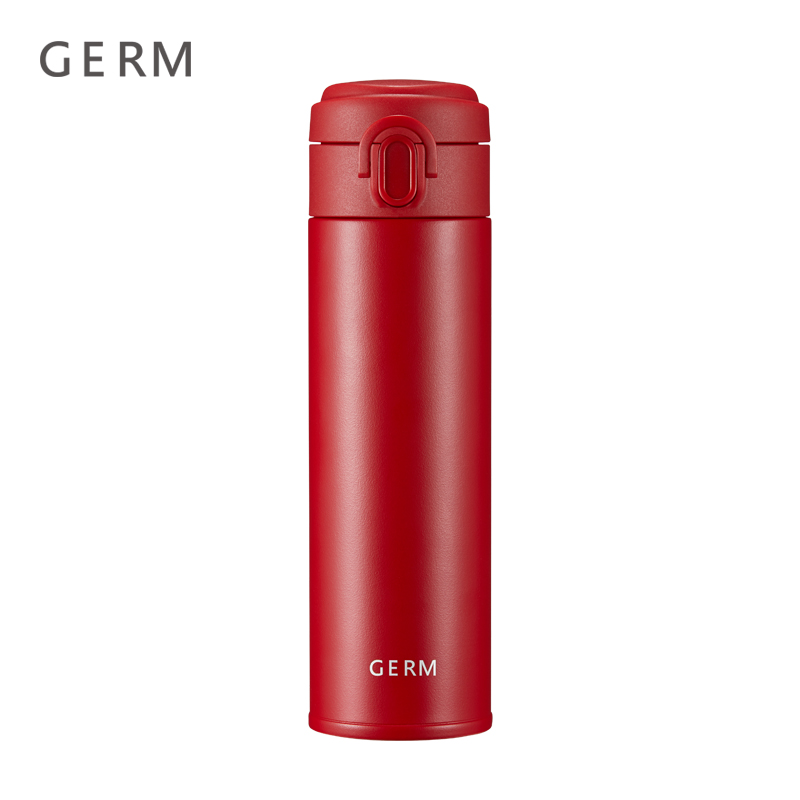 商品第3个颜色红色, GERM | 日本GERM格沵 便携极简 保温杯 300ML（黑/白/粉/红色）