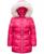 颜色: Electric P, Michael Kors | Michael Kors Toddler & Little Girls Belted Stadium Puffer Jacket with Faux-Fur Trim