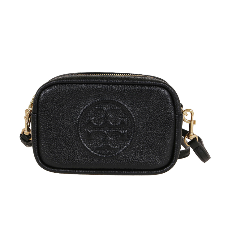 color 黑色55691-001, Tory Burch | 汤丽柏琦 PERRY迷你牛皮斜挎相机包女包 55691（香港仓发货）	