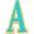 color Gold- A, Gabi Rielle | Vacay Dreamy Collection 14K Gold Plated Sterling Silver Turquoise French Enamel Initial Necklace