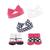 商品第4个颜色Navy Pink Dot, Hudson | Baby Girls 5 Piece Headband and Socks Set