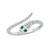 颜色: White, Belk & Co. | Co. 1 3 Ct.t.w Diamond 1 6 Ct.t.w Natrual Emerald Round Shape Snake Ring In 10K Gold