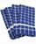 颜色: Navy, Design Imports | Solid Windowpane Terry Dishtowel, Set of 4