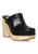 商品Steve Madden | Alvara Heeled Clogs颜色BLACK LEAT