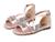颜色: Pink, Badgley Mischka | Whitney Bow Jewel Toe Sandal (Little Kid/Big Kid)