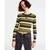 商品Tommy Jeans | Women's Cotton Striped Ribbed Sweater颜色Kalamata