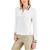 商品Tommy Hilfiger | Women's Cotton Striped-Collar Long-Sleeve Zip Polo颜色Bright White