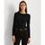 color Black, Ralph Lauren | Long-Sleeve Button-Shoulder Top