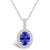 颜色: White Gold, Macy's | Tanzanite (1-1/4 Ct. t.w.) and Diamond (1/4 Ct. t.w.) Halo Pendant Necklace