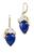 商品Savvy Cie Jewels | 18K Gold Vermeil Green Onyx And Pearl Drop Earrings颜色blue