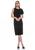 商品ALEXIA ADMOR | Amazon Sleeveless Draped Midi Sheath颜色Black