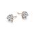 商品第3个颜色Gold, Rachel Glauber | White Gold Plated 3-Prong Martini Solitaire Stud Earrings