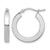 颜色: white, Diamond2Deal | 14k Gold 3mm Square Shape Tube Hoop Earrings