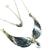 颜色: Grey, Alexa Martha Designs | Silver Sculpted Angel Wings Crystal Drop Necklace
