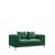 颜色: Green, Chic Home Design | Emory Loveseat Velvet Upholstered Multi-Cushion Seat Loose Back Shelter Arm Design Silver Tone Metal Y-Legs, Modern Contemporary