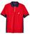 Nautica | Men's Short Sleeve Color Block Performance Pique Polo Shirt, 颜色Nautica Red