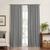颜色: Dark Gray, Elrene Home Fashions | Harrow Solid Texture Blackout Window Curtain Panel, 52" x 84"