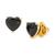 商品Kate Spade | Gold-Tone Stone Heart Stud Earrings颜色Black/gold