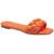 INC International | INC Womens Partee Faux Leather Slip On Slide Sandals, 颜色Orange Smooth