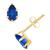 商品第5个颜色Sapphire, Macy's | Gemstone Stud Earrings in 10k Yellow Gold