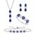 颜色: Sapphire, Macy's | 5-Pc. Set Amethyst (4-5/8 ct. t.w.) & Lab-Grown White Sapphire (3/4 ct. t.w.) Ring, Pendant Necklace, Bracelet, & Stud Earrings in Sterling Silver (Also in Additional Gemstones)