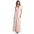 颜色: Bare Pink, BCBG | BCBGMAXAZRIA Evette Women’s Ruffled Chiffon V-Neck Gown with Front Slit