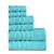 color Aqua, FEATHER & STITCH, NY | Feather and Stitch Waffle 6-PC. Towel Set