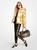 商品Michael Kors | Metallic Ciré Logo Tape Puffer Jacket颜色GOLD