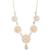 颜色: Gold, MARCHESA | Gold-Tone Crystal & Imitation Pearl Flower Statement Necklace, 16" + 3" extender