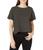 商品Calvin Klein | Women's Short Sleeve Cropped Logo T-Shirt颜色Slate Heather