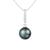 商品第2个颜色White Gold, Splendid Pearls | 14K Gold Tahitian Pearl Pendant Necklace Necklace