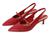 颜色: Cherry Red Leather, Franco Sarto | Khloe Pointed Toe Slingback Kitten Heel