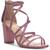 Jessica Simpson | Jessica Simpson Stassey Women's Caged Faux Leather Back Zip Dress Sandals, 颜色Light Pink Iridescent/Distressed Metallic