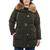 商品Michael Kors | Women's Plus Size Belted Faux-Fur-Collar Down Puffer Coat, Created for Macy's颜色Dark Moss