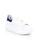 color WHITE PARIS BLUE, Alexander McQueen | Kid's Oversized Lace-Up Leather Sneakers