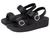 商品FitFlop | Lulu Adjustable Leather Back-Strap Sandals颜色All Black
