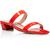 商品Stuart Weitzman | Stuart Weitzman Womens Ava Patent Leather Slip On Slide Sandals颜色Paprika Gloss
